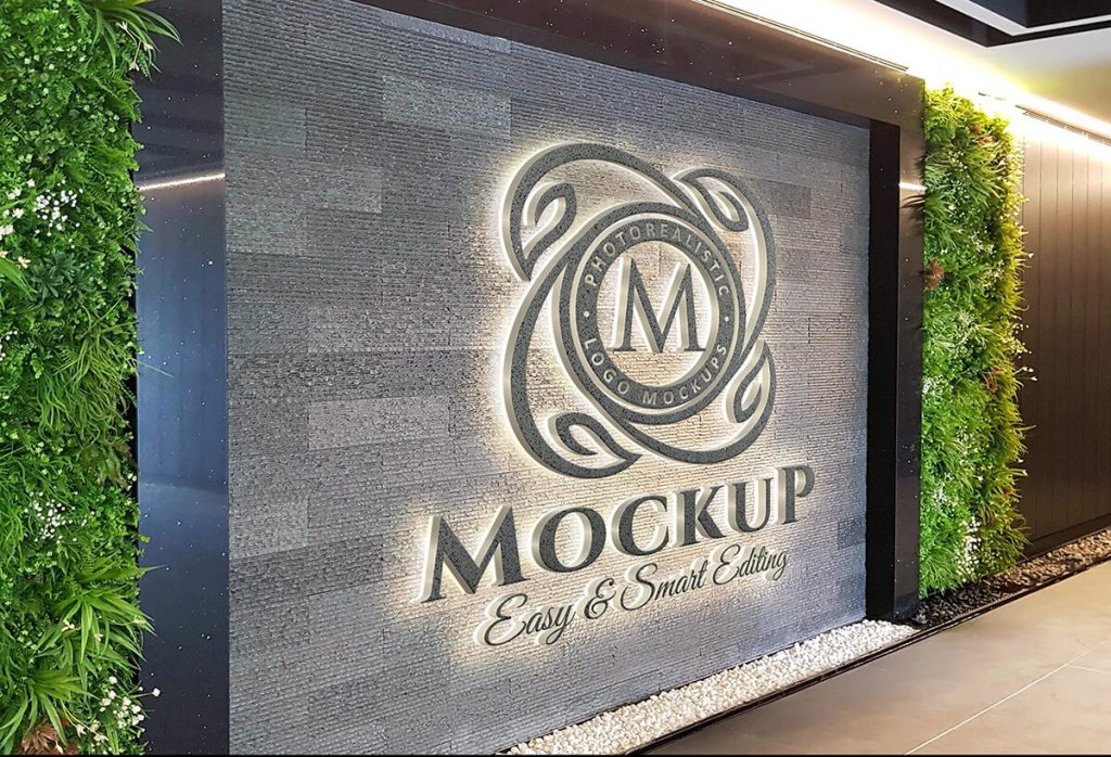 Interior lighted lobby logo signs in Tampa, FL