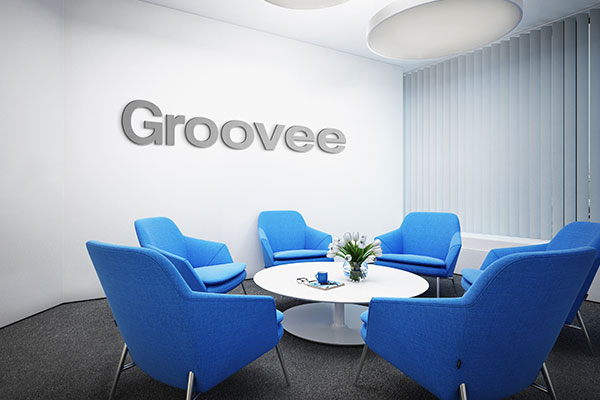 Groove office lobby signs