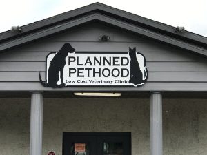 Business sign for Planned Pethood in Tampa