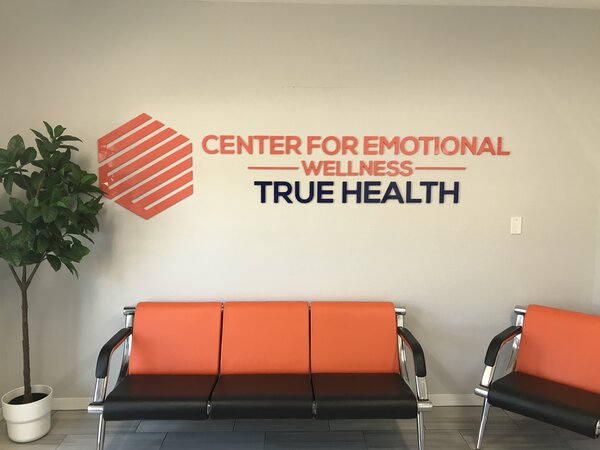 Custom lobby signs for True Health by Amazing Signs in Tampa, FL